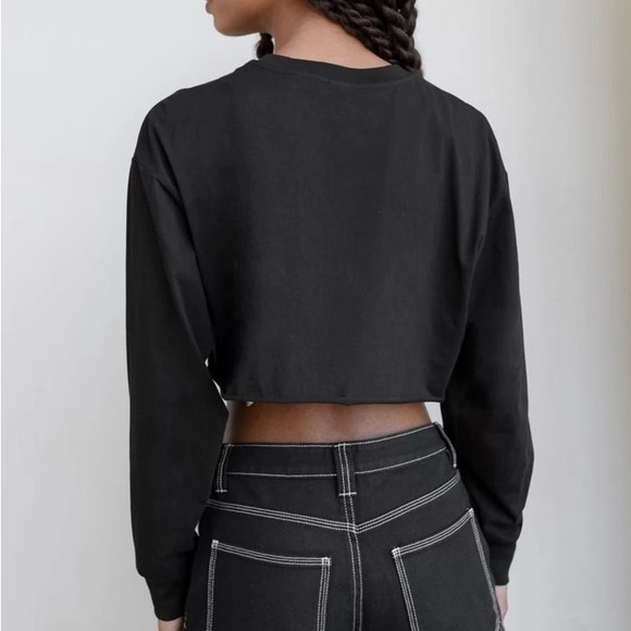 Grey TNA Laid Back Longsleeve crop top - Picture 5 of 10